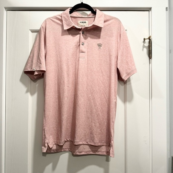 LinkSoul Delray Golf Polo pink performance shirt Medium preppy athletic spring‎ - Picture 3 of 11